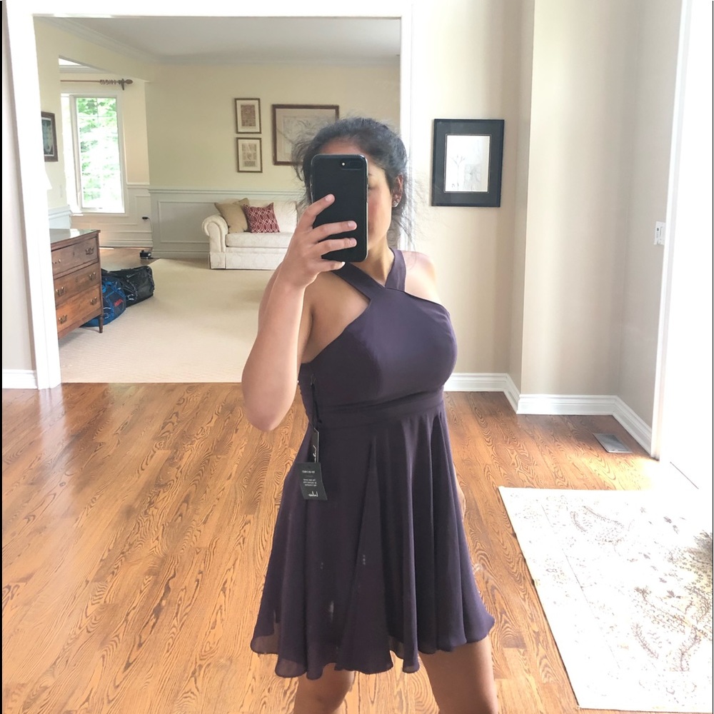 purple skater dress